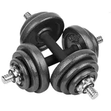 wuuhoo Hantel-Set Kurzhantel Phil 2er Set aus Gusseisen, (20 kg (Gewicht der Kurzhantelstange inkl), 2x Kurzhanteln 27/30 mm I Hantelset 20 kg