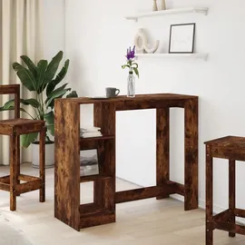 vidaXL Bartisch mit Regal Räuchereiche 124x46x103,5 cm Holzwerkstoff -