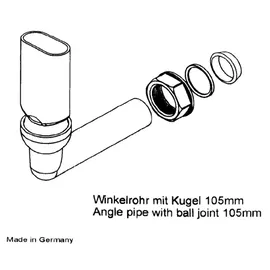 keenberk Ablauf-Set Rechteckiger Überlauf Siphon