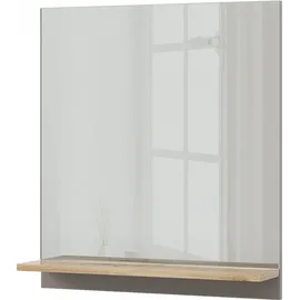 Vicco Badspiegel Marelle Greige 60 x 67 cm mit Regal
