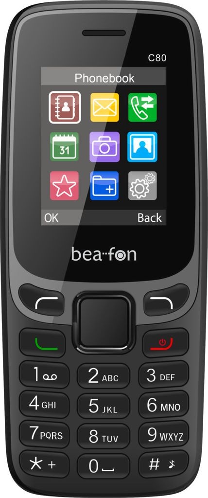 Beafon C80, Balken, Dual-SIM, 4,5 cm (1.77"), Bluetooth, 800 mAh, Schwarz