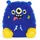 Legami Plüsch Super Soft! Monster 8 cm Blau/Rot