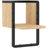 vidaXL Wandregal mit Stange Sonoma-Eiche 20x25x30 cm