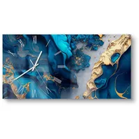 Deqori Glasuhr | vertikal 60x30 cm | Motiv Goldene