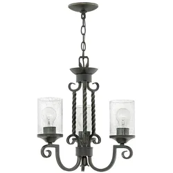 Kronleuchter Casa mit 3 Lichtern, Olde Black