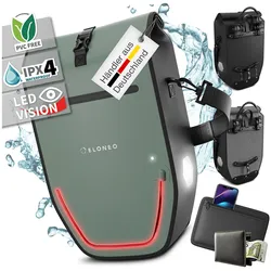 ELONEO Fahrradtasche für Laptop wasserdicht mit LED, 28L