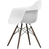 Vitra - Eames Plastic Armchair DAW RE, Ahorn dunkel / baumwollweiß (Filzgleiter basic dark)