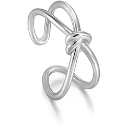 ANIA HAIE -  ADJUSTABLE RING - KNOT Double Band - silver