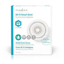 Nedis Nedis, WLAN LED Sirene mit Netzanschluss, 8 Töne, 85 dB Smartlife Weiß