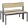 C+P Doppelseitige Sitzbank mit Rückenlehne 76 x 100 x 80 cm Schwarzgrau/Eiche Sereno