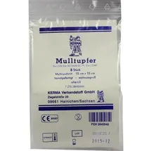 KERMA Verbandstoff GmbH MULLTUPFER 15x15 cm walnussgroß steril