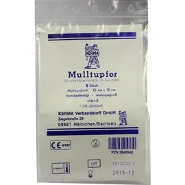 KERMA Verbandstoff GmbH MULLTUPFER 15x15 cm walnussgroß steril