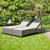 Siena Garden Corido Daybed verstellbar Gardino-Geflecht/Kunstfaser Taupe