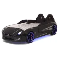 Kinder Autobett GT-V mit Türen Inkl. Bluetooth in Schwarz - Schwarz