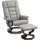Homcom Relaxsessel mit Hocker, Drehbar Fernsehsessel mit Liegefunktion, Kunstleder,
