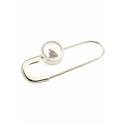 Anstecknadel FIRETTI "Schmuck Geschenk Ansteckschmuck", weiß, Broschen, Damen, Metall, Perlen, mit Acrylperle