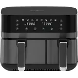 Proficook ProfiCook® Heißluftfritteuse mit Zeitgleich-fertig-System | 9 Liter | Heißluftfritteuse 2 Kammern | ohne Fett frittieren | Heissluftfritteuse | Behälter mit Antihaft | Airfryer | PC FR 1295 H