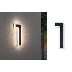 Outdoor Solar Hausnummer 1 IP44 3.000K 0,2W Akku wechselbar