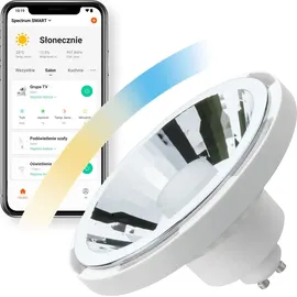 Spectrum SMART LED Leuchtmittel Reflektor weiß 10W GU10 CCT 3000-5800K 30° kompatibel mit App, Google Assistant, Alexa und Tuya, dimmbar