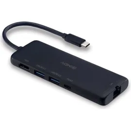 Lindy 43358 laptop-dockingstation & portreplikator Kabelgebunden USB 3.2 Gen 1 (3.1 Gen 1) Type-c Schwarz