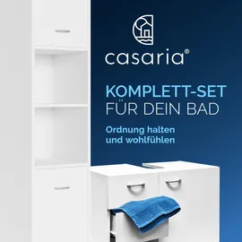 CASARIA Badmöbel-Set Neapel 2-tlg. Weiß