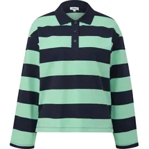 s.Oliver Gestreiftes Sweatshirt Blau/Türkis 38