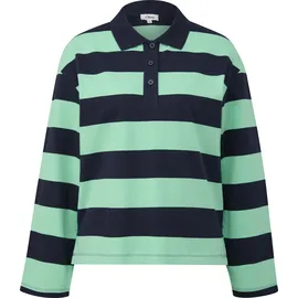 s.Oliver Gestreiftes Sweatshirt Blau/Türkis 38