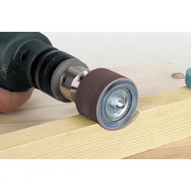 WOLFCRAFT Schleifzylinder Ø 45 mm Set mit 2 Schleifbändern 80/150