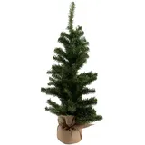 Kaemingk Mini Weihnachtsbaum im Jutesack 90 cm