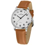 Atrium Damen Armbanduhr Analog Quarz extra deutlich mit Lederband Hellbraun Camel A37-17