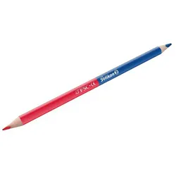 Pelikan Buntstifte dreieckig zweifarbig rot & blau Dünn
