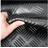 ANRO Gummimatte Riffelmatte Meterware 3mm Riffelblech Gummiläufer Riffelblechmatte als Werkstattboden, Bodenbelag, Werkbank Auflage, Gummi Matte für Anhänger, Garage Schwarz 50 x 100cm
