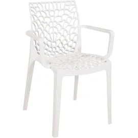 Garden Pleasure CALVERA Stapelstuhl 58 x 52 x 81 cm weiß 2 St.