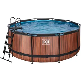EXIT TOYS Wood Pool 360 x 122 cm inkl. Sandfilterpumpe