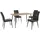 OTTO home Essgruppe OTTO HOME "Dino + Lima", grau (anthrazit, anthrazit, schwarz), B:140cm H:76cm T:80cm, Sitzmöbel-Sets, Essgruppe, Set, 5-tlg, Tisch in Eiche Optik und 4 Esszimmerstühlen