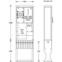 uesa Zähleranschlusssäule ZASS1S