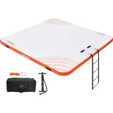 Vevor Aufblasbares Schwimmdock orange 2,13 x 2,13 m