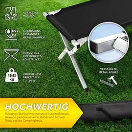 TRESKO Feldbett XL Schwarz