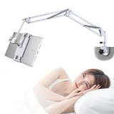 Tablet-Ständer, Handyhalterung, iPad-Halterung für Bett, ultrastabile untere Klemme, flexibler Tablet-Arm-Ständer für Schreibtischhalterung, kompatibel mit iPad Pro 12,9 Zoll, iPad, Galaxy Tab, iPhone