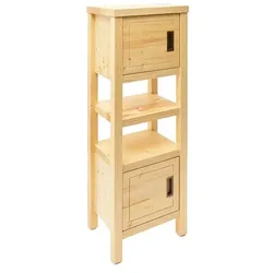 Naturel Country Badezimmerschrank hoch 40x130x30 cm braun COUNTRYV40LPNA