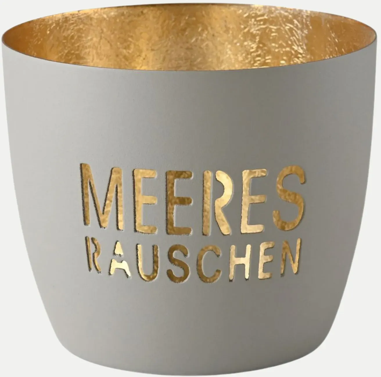 Madras Windlicht mit Motiv Grau -