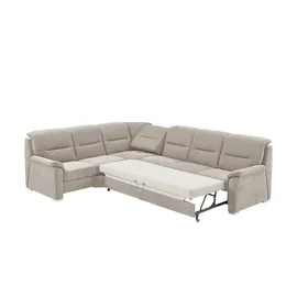 meinSofa Eckcouch Flachgewebe 2-Sitzer Creme