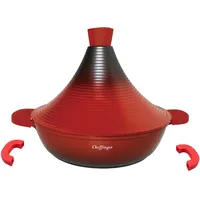 Cheffinger Aluguss Tajine Tagine Ø32cm Induktion Silikongriffe Gartopf Dampfgarer