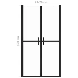 vidaXL Duschtür links 76 x 190 cm schwarz