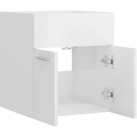 vidaXL Waschbeckenunterschrank Hochglanz-Weiß 41x38,5x46cm