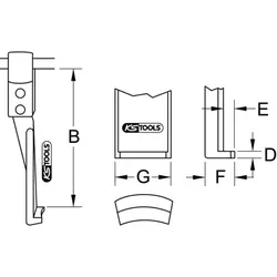 Abzieherhaken, extrem schlanke Ausführung, 150mm, D=5mm
