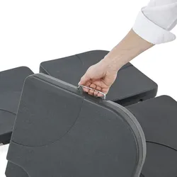 Leco Kunststoff-Plattensets für Sonnenschirme Fb. Anthrazit/Schwarz