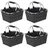 Home4You Einkaufskorb 4er Set 40 x 30 x 20 cm schwarz