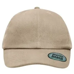 6 Panel Cap weich gebürstet MB6223, khaki, Einheitsgröße - khaki