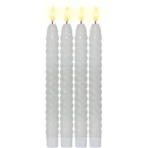Star Trading | Led Kerzen mit Timerfunktion Led Stabkerzen weiß Led Kerzen flackernde Flamme Led Kerze mit Timer Kerzen Deko Stabkerzen gedreht Kerzen Set 4er Deko Kerzen Stabkerzen Led